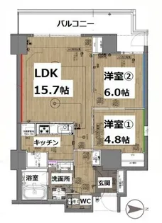 シティコート目黒【2階】の間取り