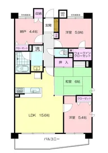 マイキャッスルたまプラーザ【5階】の間取り