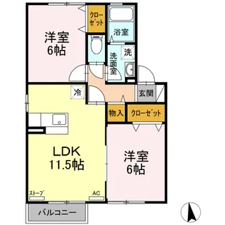 リレーション B【2階】の間取り