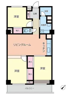 南平台マンション【3階】の間取り