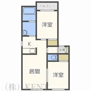 レジデンス琴似 B棟【1階】の間取り