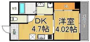エクシード武庫之荘【4階】の間取り