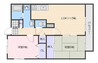 レジデンス中島【4階】の間取り