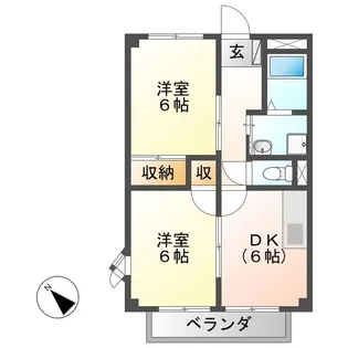 フォレスタ恵那【2階】の間取り