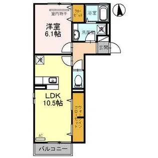 ウエスト・ヴィレッジ壱番館【2階】の間取り