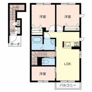 シャーメゾン園部【2階】の間取り