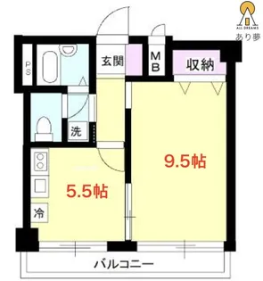 メゾン横浜沢渡 A棟【2階】の間取り