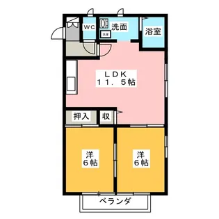 ヴィラサンモール【2階】の間取り