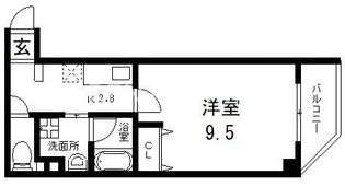 レクラン放出東【6階】の間取り