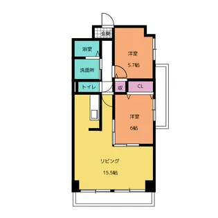 エスティメゾン鶴舞【6階】の間取り
