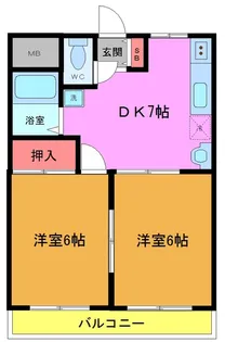 メゾンドセードル【2階】の間取り