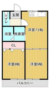 ブランドール筑後【1階】の間取り