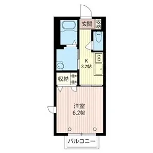 ディアコート西大井【1階】の間取り