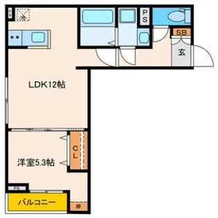 パセオプラシード連坊【2階】の間取り