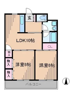イーストハウス【2階】の間取り