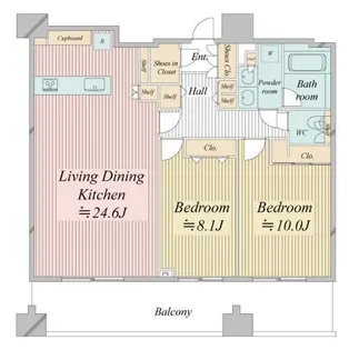 レジディア西麻布【10階】の間取り