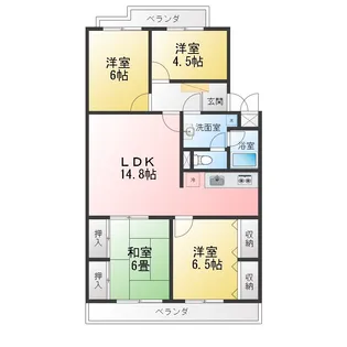 西船橋ロイヤルハイツ参番館【2階】の間取り