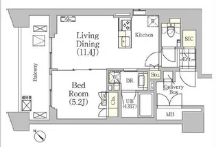 メゾンカルム日本橋馬喰町【4階】の間取り