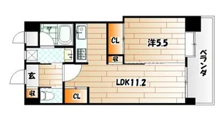 コンプレート富士見【11階】の間取り