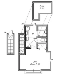 ソラーナ 国立【2階】の間取り