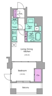 レジディア月島【3階】の間取り