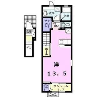 テェーニメント・ブイピー200【2階】の間取り