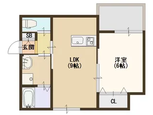 ル・レーヴ千本北III【1階】の間取り