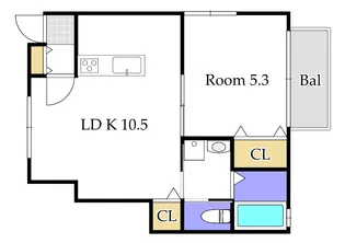 arancia青江C棟【1階】の間取り