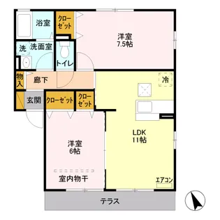 エクセル【1階】の間取り
