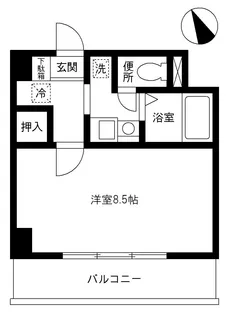 リバーフロント南大井【4階】の間取り
