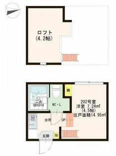 フラワーテラス【2階】の間取り