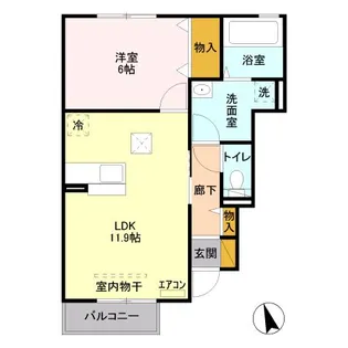 ソウルクエスト C【1階】の間取り