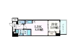 S-RESIDENCE観音公園aloria【12階】の間取り