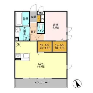 カーサ フェリーチェ【3階】の間取り