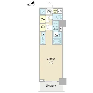 プロシード山下公園ザ・タワー【7階】の間取り