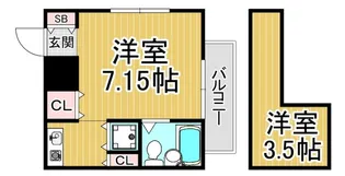 ゼンマンション【4階】の間取り