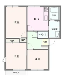 ラフォーレ羽生東A棟【1階】の間取り