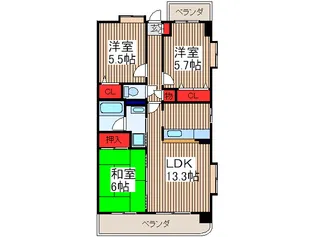 リベルテ戸田【4階】の間取り