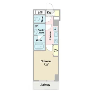 プリムロウズ亀有【2階】の間取り