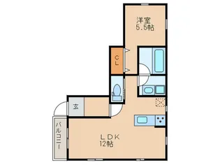 Zecca日比野【3階】の間取り
