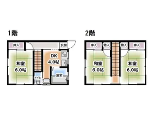 平五色町アパート【1階】の間取り