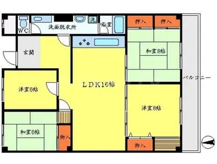 高塚苑【4階】の間取り