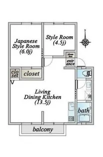 ロータスマルシュ B棟【1階】の間取り