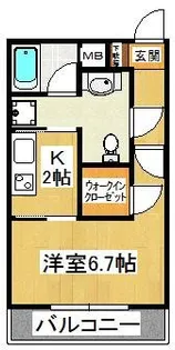 リブリ・パリス原木【2階】の間取り