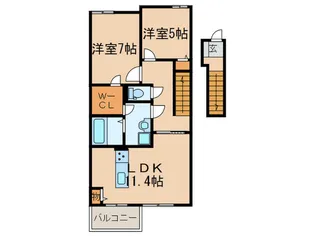 Les Grace【2階】の間取り