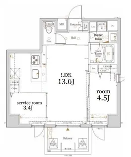 Log銀座EAST【4階】の間取り