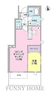 ブルーム桜丘A棟【1階】の間取り