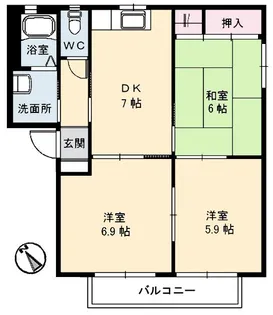 メゾンブリエ II【2階】の間取り