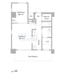 B CITY APARTMENT ITABASHI NORTH【6階】の間取り