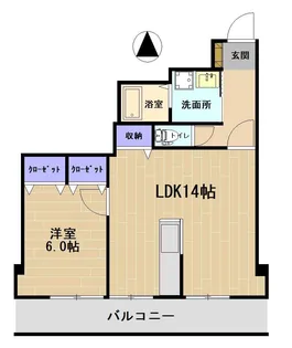 アサバハイツ美和【5階】の間取り
